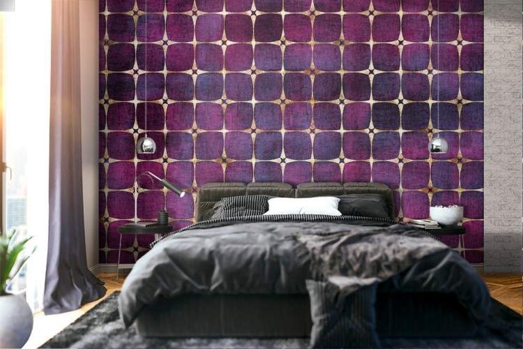 Modern decoration wallpaper purple pattern.