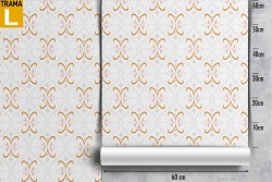 Refined wallpaper with vintage geometric decoration.
