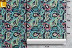 Vintage wallpaper decoration green drops.