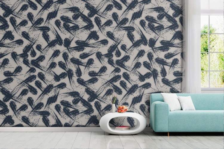 Wallpaper modern abstract decoration blue color.