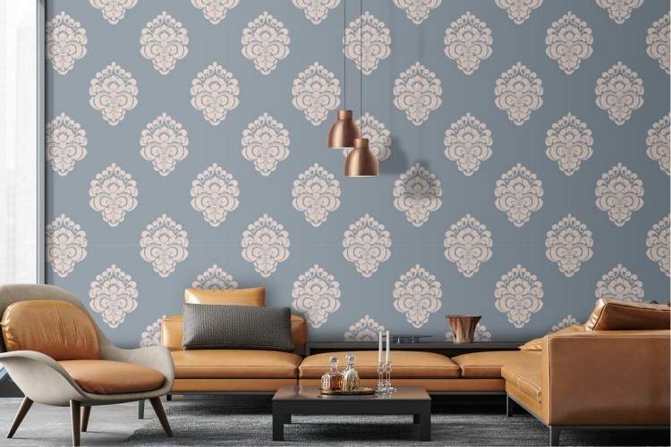 Damask wallpaper modern design.