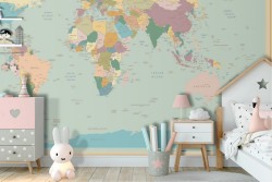 Carta da Parati mappamondo globo geopolitico