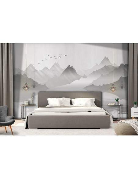 3d Tele Moderne Disegno Murale Carta Da Parati Su Fondo Del Lago. Luna in  Acqua E Natale D'oro, Un Grigio Sole Di Montagna Illustrazione di Stock -  Illustrazione di dorato, antilope: 229269733