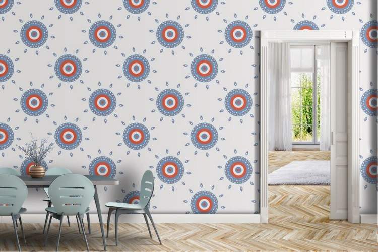 Abstract geometric wallpaper decoration.