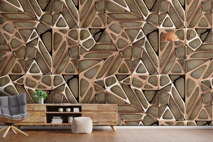 Iron surface wallpaper geometries