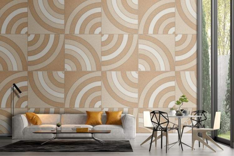 Geometric tile wallpaper vintage decoration.