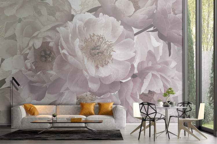 Wallpaper natura composizione fiori vintage