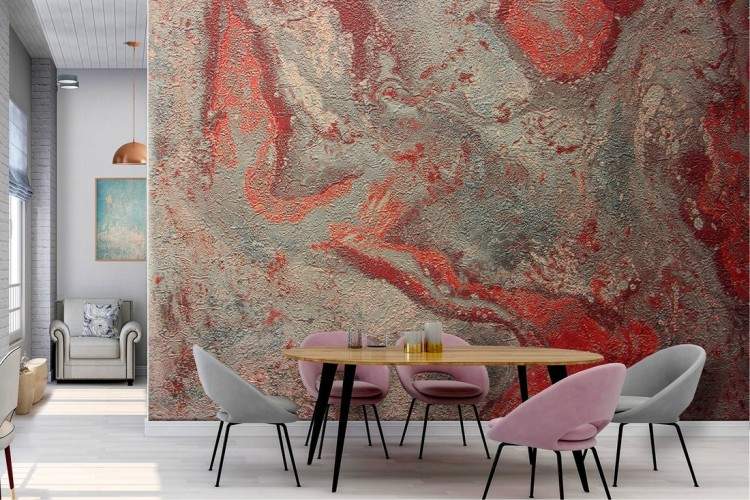 Red industrial concrete surface wallpaper