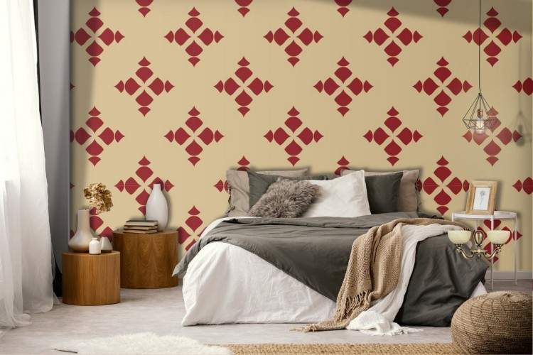 Vintage geometric symbols wallpaper decoration.