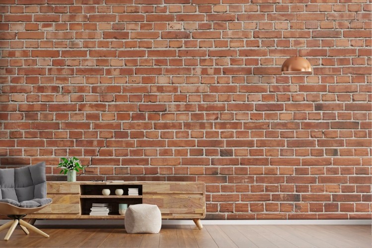 Terracotta brick texture wallpaper