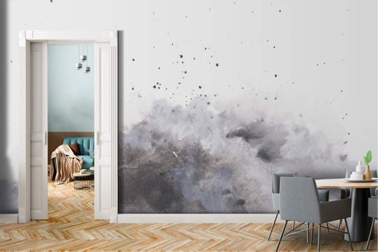 Wallpaper decorazione astratta moderna nuvola grigia
