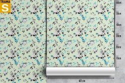 Carta da Parati fiori bianchi natura moderna pattern.