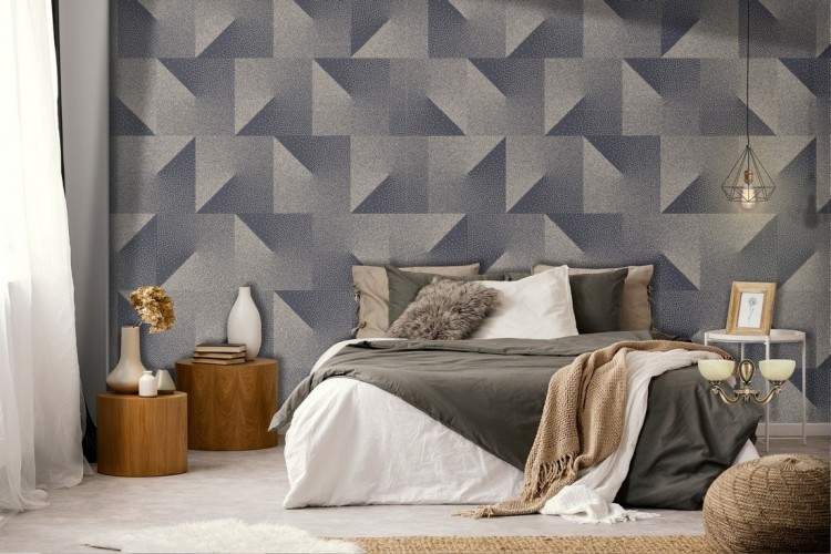 Modern geometric wallpaper decoration.