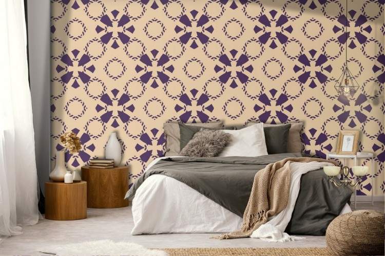 Geometric decoration vintage pattern wallpaper.