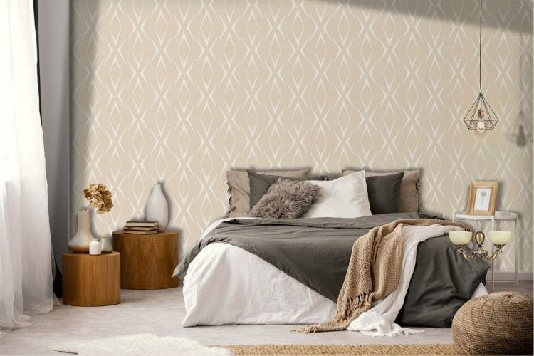 Vintage geometric pattern wallpaper decoration.