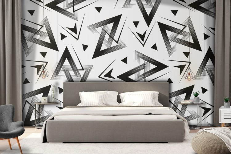 Modern geometric wallpaper decoration.