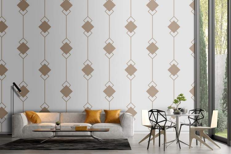 Art Deco Geometric Wallpaper Decoration.