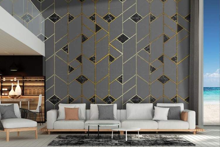 Wallpaper decorazione geometrica moderna.