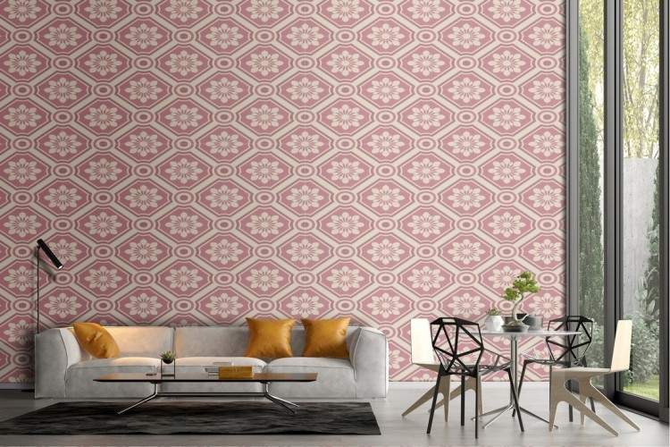 Vintage geometric wallpaper decoration.