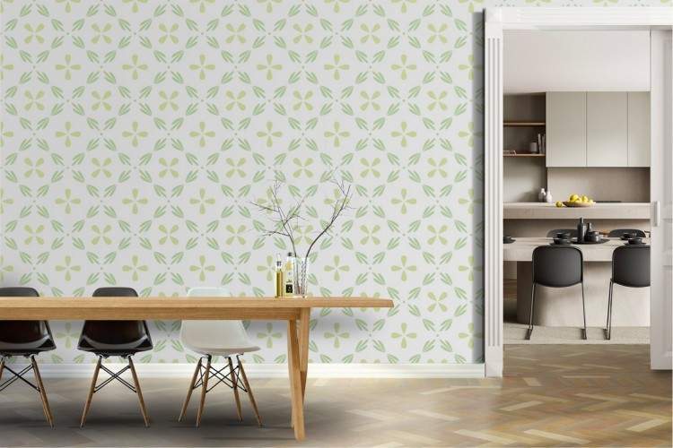 Wallpaper decoration vintage stylized flowers.