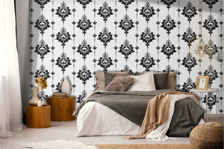 English vintage wallpaper decorations.