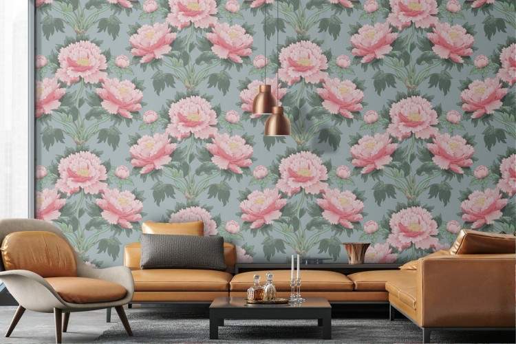 Wallpaper flowers roses nature vintage pattern.