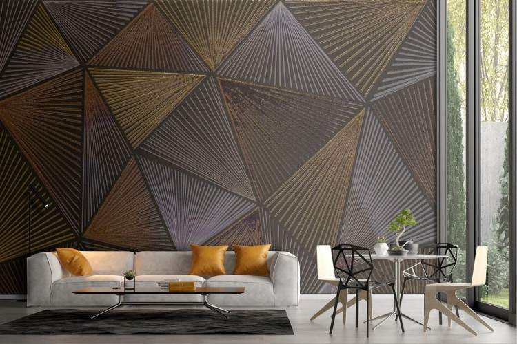 Vintage geometric triangles wallpaper