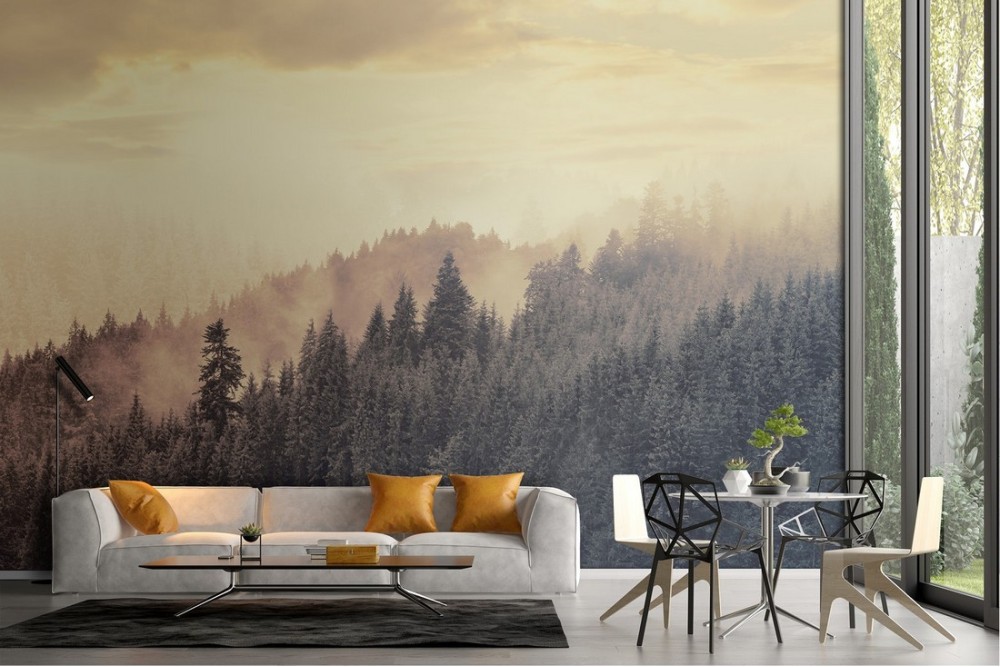 Nature Forest Landscape Modern Design Wallpaper-16
