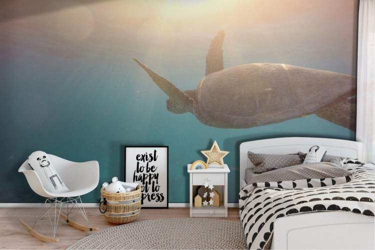 Animal Wallpaper Turtle Children's Room-39