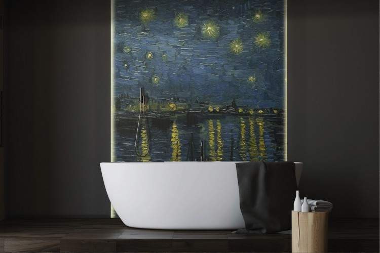 Carta da Parati Notte cielo stellato dipinto Van Gogh-0227