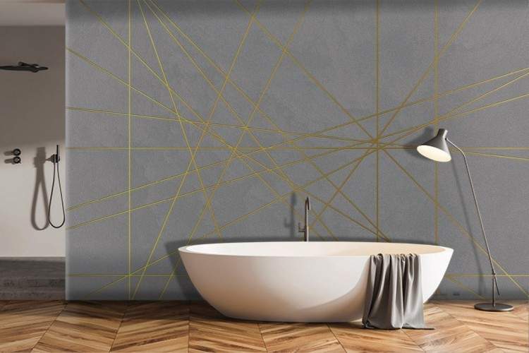 Geometric decoration wallpaper gold stripes luxury-0351