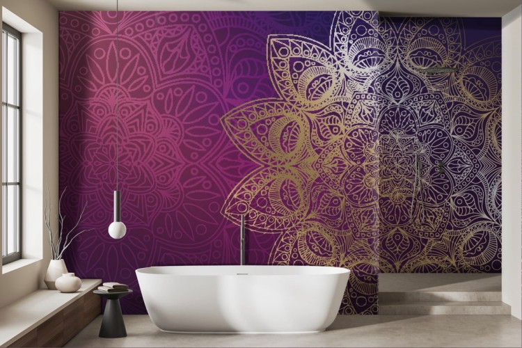 Relaxing Purple Mandala Wallpaper