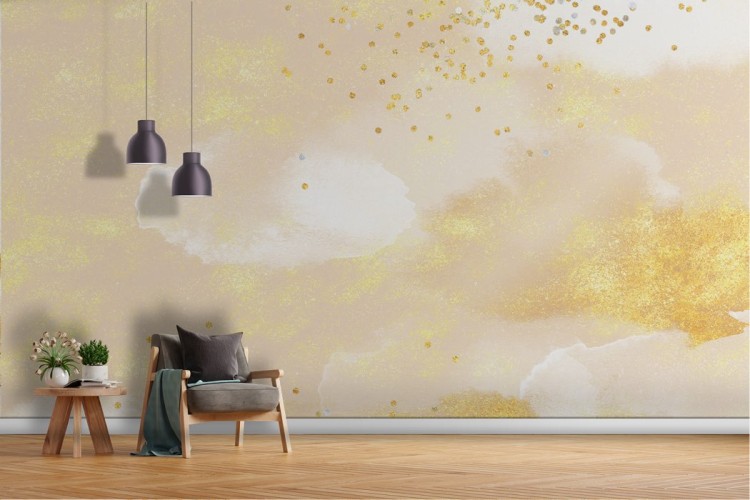 Artistic Wallpaper Golden Clouds