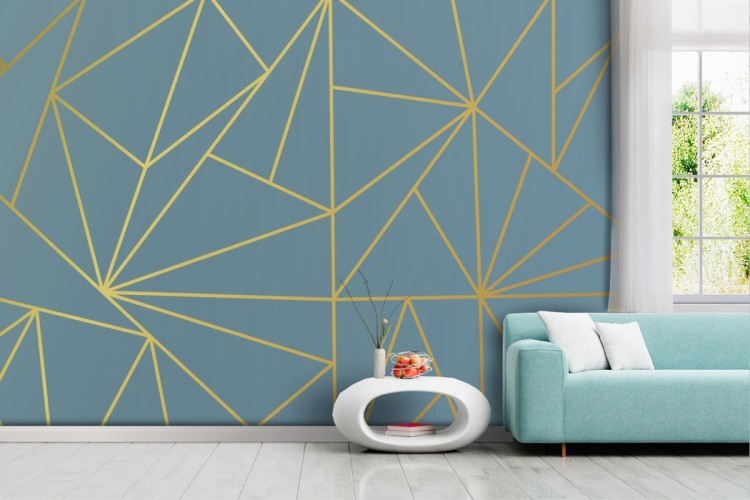 Luxury Geometric Gold Wallpaper