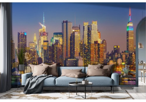 New York vista carta da parati adesivo da parete 3D decorazione della  parete staccare e incollare carta da parati 3D parete murale autoadesivo  design esclusivo carta da parati fotografica 3D 