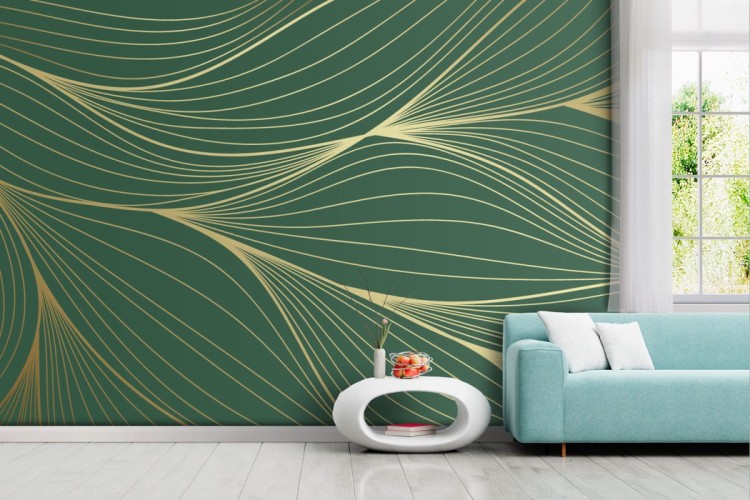 Stylized Gold Lines Wallpaper Sheets