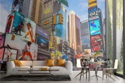Adhesive Wallpaper Modern Colorful New York City