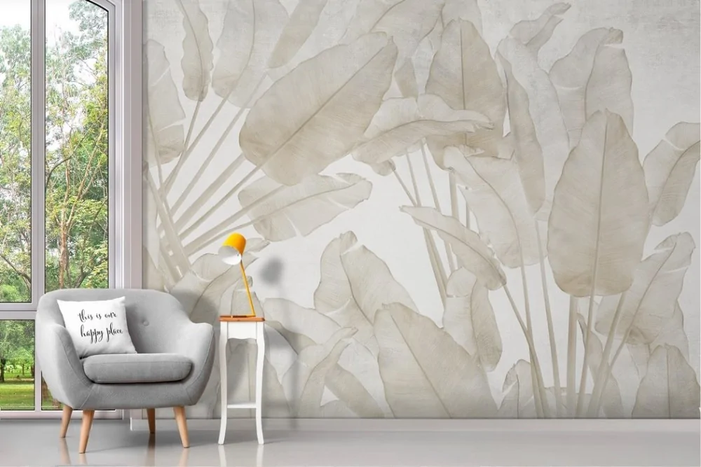 Carta Da Parati Autoadesiva Floreale - Design Acquerello Con Fiori E Foglie, PVC Rimovibile - Foto 6