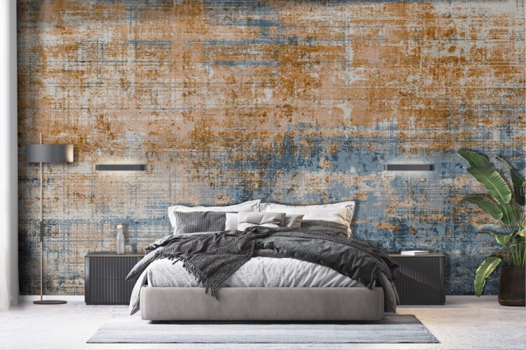 Abstract wallpaper with orange and blue canvas effect