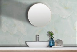 Carta da Parati Adesiva marmo verde finiture oro
