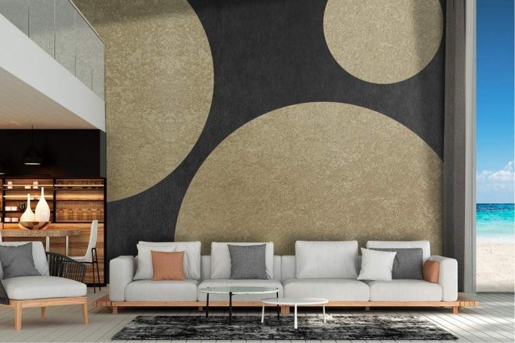 Wallpaper circles modern geometric design