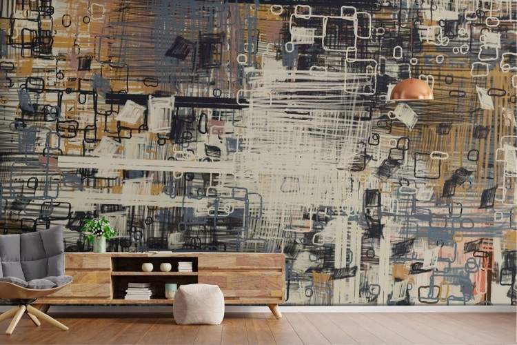 Abstract Industrial Wallpaper Decoration