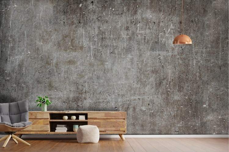 Brown worn cement surface wallpaper