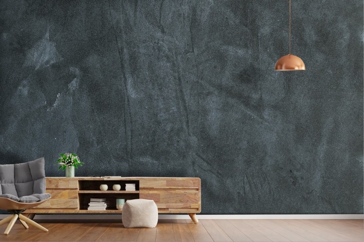 Industrial dark grey concrete surface wallpaper