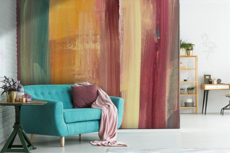 Colorful paint wallpaper modern surface