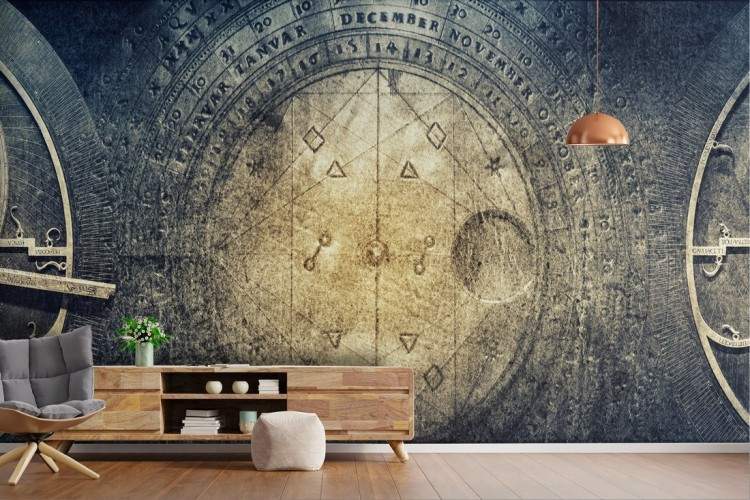 Wallpaper orologio e calendario fantasy