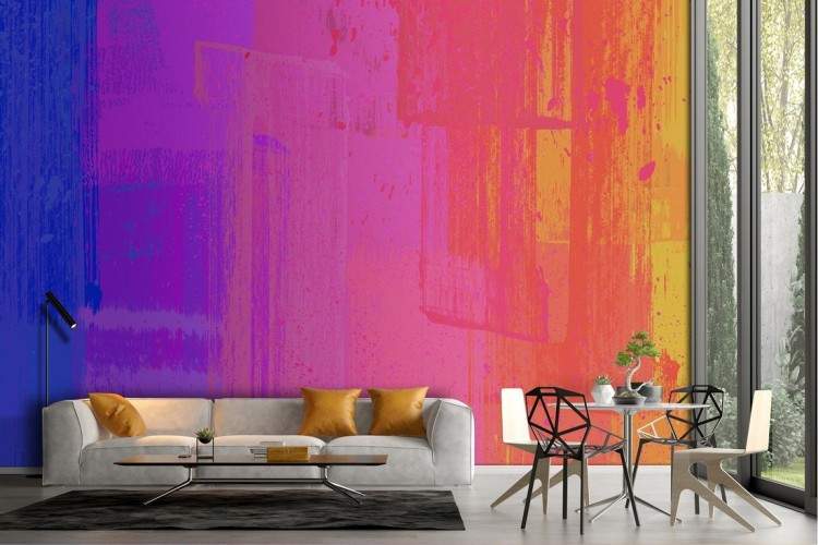 Quadro su Tela Scelta dei colori per dipingere una stanza. colori  dell'arcobaleno 