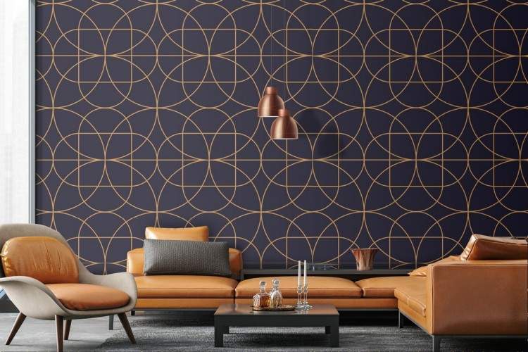 Wallpaper pattern art déco geometrico.
