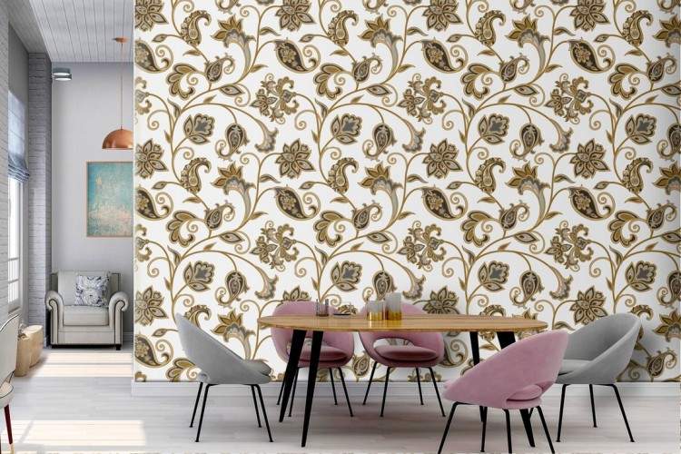 English vintage nature decoration wallpaper.