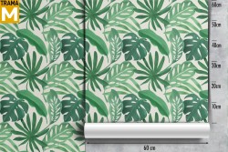 Carta da Parati Foglie Tropicale